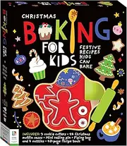 Christmas Baking for Kids Kit - Festive Cookie and Muffin Set with Utensils and Recipe Book