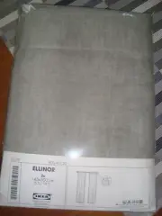 NEW Ikea ELLINOR 100% Linen Curtains Light Filtering 57"x118" 1 Pair Gray Grey