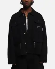 [LOITER] Loiter Combat Utility Jacket Washed Black - Size M M Washed Black