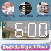 Bedside Digital Clock LED Time Temperature Display Desk TableAlarm Modern Decor