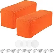 uxcell 2pcs Couch Arm Covers, Armchair Sofa Arm Covers with Twist Pin, Anti-Slip Furniture Protector Slipcovers for Chairs/Sofas, Orange