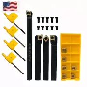 4pcs 12mm CNC Lathe Turning Tool Holder Boring Bar CCMT09T304Carbide Inserts Set