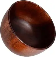 CLISPEED 1pc Wooden Salad Bowl Home Bowl for Fruits Salad Portable Washable with Thick Fall Design for Everyday Use