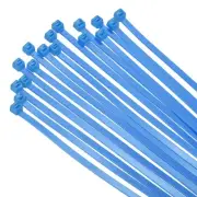 100PCS Cable Zip Tie 8 Inch Nylon Wire Tie with 50LBS Tensile Strength Blue