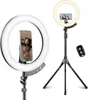 Newest 12" Ring Light with 62" Tripod Stand LED Selfie Circle Light with Strong