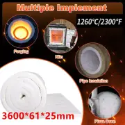 25mm Ceramic Fiber Blanket Fireproof Insulation Mat for Oven Stoves Kilns Forges