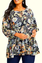 TS TAKING SHAPE plus size XXS/ 12 Natural Vintage Floral Tunic light NWT rrp$130