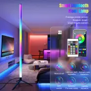 LED Corner Floor Lamp RGB Colour Modern Living Room Light Dimmable Smart Remote