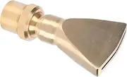 Brass Adjustable Narrow Fan Jet Water Fountain Nozzle Spray for Garden Pond (1 inch)