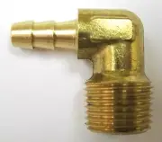 1pc Elbow Brass Barb Fitting 1/4" Hose x 3/8" NPT Fuel MettleAir 139-4C