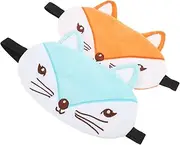 FOMIYES 2pcs Cartoon Fox Eyes Travel Sleep Mask Sleeping Blindfold Animal Sleep Masks Women Eye Covers Sleeping Eye Cover Kids Eye Patches Cotton Child Big Eyes Eye Mask