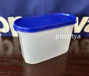 Tupperware Modular Mates Oval #2 Container 4.6 cup / 1.1L Flat Blue Seal New