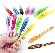 ZDY Invisible Ink Pen,Spy Pen Invisible Disappearing Ink Pen with Black Light Magic Marker for Secret Message and Kids Party Christmas Halloween Easter Goodies Bags Toy 7Pcs