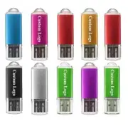 10 PCS Free Custom Logo Wholesale 1GB 2GB 4GB 8GB 16GB USB Flash Pen Drive Gift