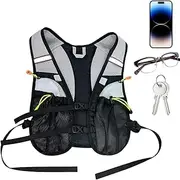 Running Hydration Vest - Multiple Pockets Running Backpack | Reflective Design Organizer Bag | Lightweight Hydration Backpack | Breathable Vest for Trekking, Camping, Cycling, Mountaineering