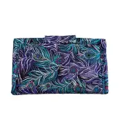 Wallet NWT Peacock Print Handmade Judy Coccoma Corning NY Blue Teal Purple Fabri