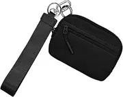 [Generic] Keychain Pouch Wallet | Key Ring Wallet - Waterproof Nylon Key Ring Wallet, Compact Keychain Zip Bag with Hand Strap for Money Easy Access