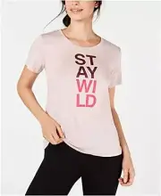Columbia Women's Word Block Tee, Mineral Pink Heather, Pink, Plus SIze 1X