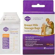 Milkies No-Break, No-Leak Breast Milk Storage Bags, 50-count, BPA-Free