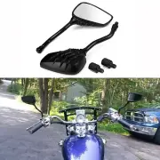 Skeleton Skull Hand Claw Motorcycle Side Mirrors Black 8mm 10mm For Honda Suzuki