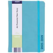J.Burrows A6 Week to View PU FY25/26 Diary Teal
