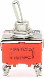BKUANE 1PCS E-TEN1221 15A 250VAC 4PIN ON-Off Toggle Switch Rocker Switch The Power Switch Micro Switch Orange(E-TEN1221)