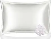 DISANGNI 100% Mulberry Silk Pillowcase for Hair and Skin, Envelope Type, Silk Pillowcase one Side Real Silk Pillowcase (1pc Standard Size 20" x26" White)