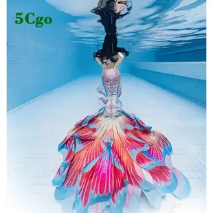 5Cgo【鴿樓】MaikiTails尾巴美人魚尾巴魚皮珊瑚系列美人魚尾游泳衣專業潛水人魚裝t682200511316