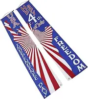 Kisangel 1 Pair Independence Day Holiday Flag Banner Flags Outdoor Decorations Halloween Decorations Door Sheer Curtains Door Blinds Door Shade Door Banner Halloween Couplet Polyester Cloth