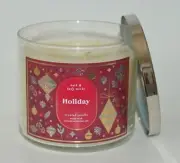 NEW BATH & BODY WORKS HOLIDAY SCENTED CANDLE 3 WICK 14.5OZ LARGE ESSENTIAL OIL