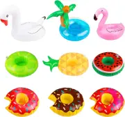 Chala Pack of 9 Inflatable Drink Holder Pool Floating Drink Holder Cup Holder...