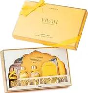 Kimirica Vivah Experience Wedding gift set for couple| Uniquely Crafted Wedding Gifts contains Body wash, Body Lotion, Bath Salt, Bathing bar and Hand cream | Luxuriously Scented Marigold & Turmeric