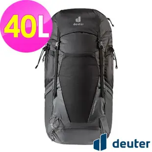 【deuter】FUTURA 40L PRO透氣網架背包(3401321黑/戶外露營/休閒健行/自助旅行/登山包)