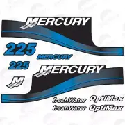 Fits Mercury 225hp Outboard Decal Kit Blue 225 OptiMax FreshWater sticker set