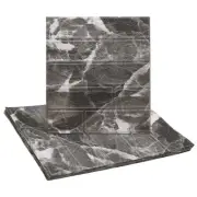 10pcs 3D Wall Panels Peel and Stick 13.8"x15.2" Brick, Marble Black and White