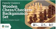 LPG Wooden Folding Chess/Checkers/Backgammon Set 30cm