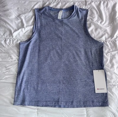 Lululemon Women's License to Train Classic-Fit Tank Top Size 12 LWIEMQS Blue NWT