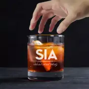 Custom Engraved SIA Blended Scotch Whiskey Glass – 11 oz Standard Rocks Glass