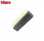 50Pcs Right Angle Female 2.54MM Socket Connector Double Row Pin Header Pitch ch