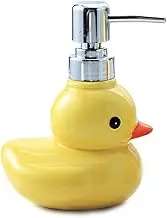 123Arts Ceramics Duck Soap Dispenser with Stainless Pump Soap Bottle or Lotion BottleHome Decoration