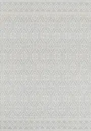 Mariana Geometric Light Grey Wool Rug