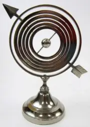 11.25" ARMILLARY SPHERE NICKLE PLATED - ASTRO GLOBE - ARMILLARY GLOBE ARMILLARY