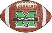 FANMATS NCAA Marshall University Thundering Herd Nylon Face Football Rug