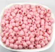 500 Pink Acrylic Round Pony Beads 6X4mm for Kids Craft Kandi Bracelet