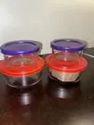 PYREX STORAGE BOWLS 1 CUP AND 2 CUP. SET OF FOUR