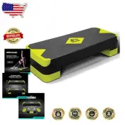 Versatile Non-Slip Aerobic Stepper - Adjustable Height 4" & 6" Exercise Platform