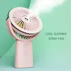 Mini Misting Compact Rechargeable Handheld with 3 Speed Settings for Indoor