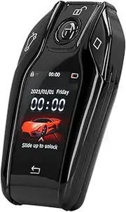 Smart Remote Key with LCD Touch Screen, Keyless Entry and Anti-Lost Function, for All Start-Stop Engine Button Models (Black)