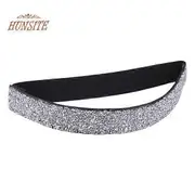 Women Belt Adjustable Elastic Band Shiny Rhinestone Wide Anti-slip Clothes Matching Anti-break Tight Waist Dress Waistband Clothes Accessory silver...