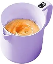 Egg Beater - 2 in 1 Mixing Cup and Strainer,1L Rice Washing Bowl, Automatic Stirrer for Liquid Milk Food Rice Cooking